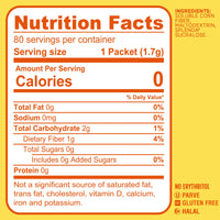 Splenda--No Calorie Sweetener 1G of Fiber Packets, 80 Count (Pack of 1), Sugar Substitute for Use with Coffee, Tea, Fruit, Cereal, and More