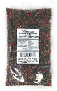 Yankee Traders Brand Peppercorns, Rainbow Assorted Whole, 8 Ounce