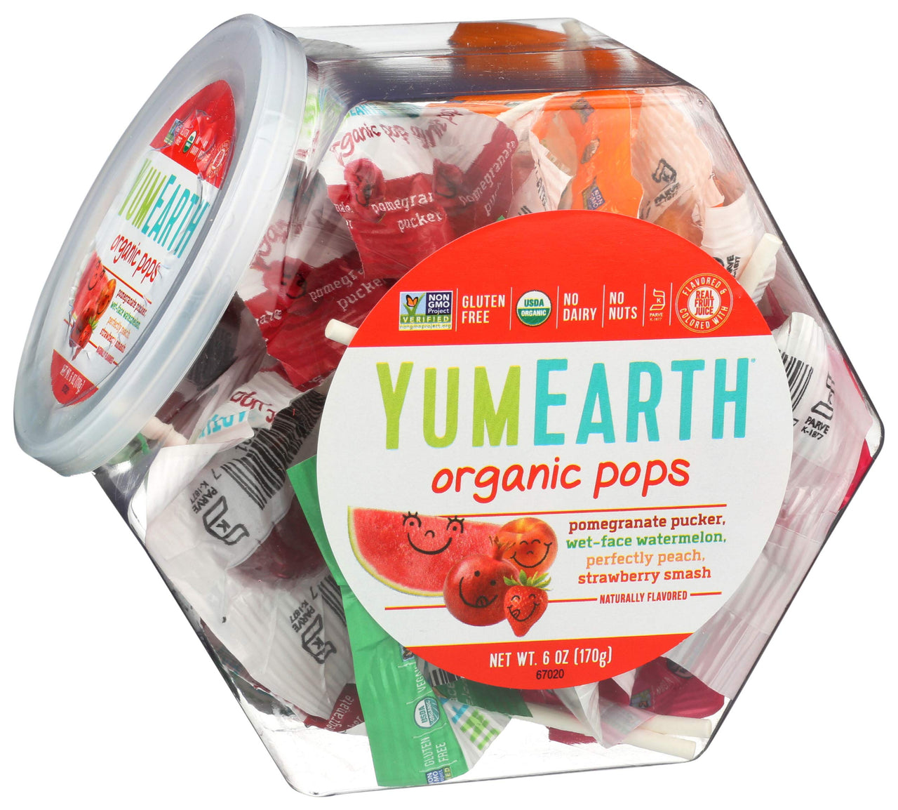 YumEarth Organic Fruit Lollipops, 6 Ounce Container