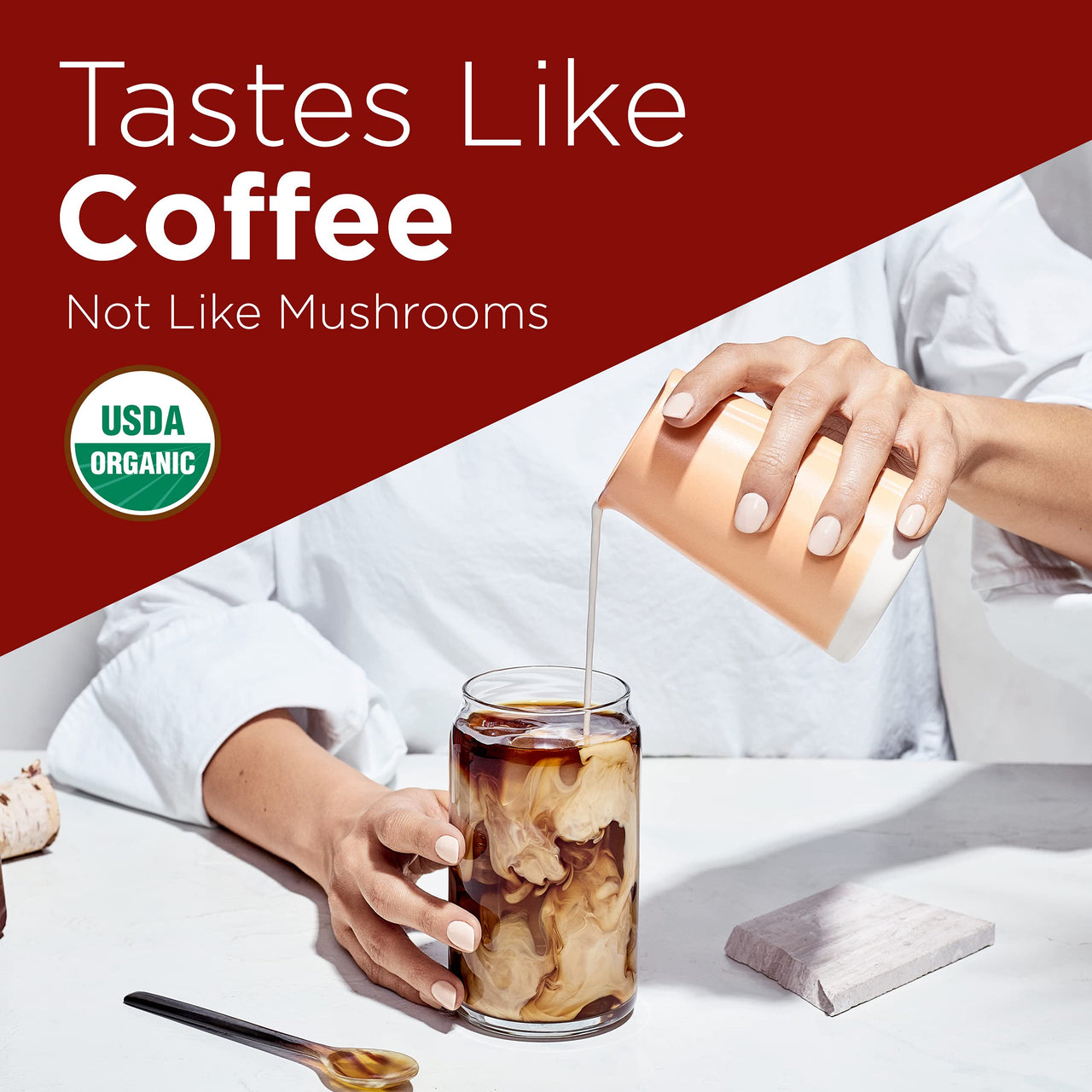 Organic High Caffeine Coffee by Four Sigmatic | Dark Roast Extra Strong Ground Coffee with L-Theanine & Cordyceps Mushroom Extract | Energy Booster Mushroom Super Coffee without the Jitters | 12oz Bag