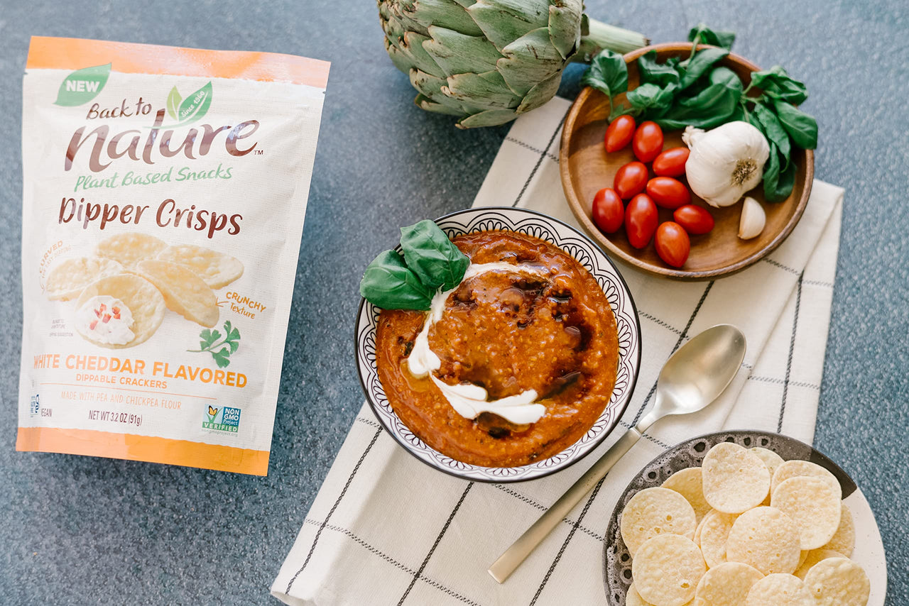 Back To Nature Non-Gmo Dipper Crisps, White Cheddar, 3.2 Ounce