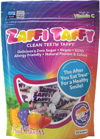 Zollipops Halloween Clean Teeth Zaffi Taffy, Natural Fruit, 10 Oz