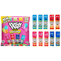 Push Pop Lollipops Easter Bulk Candy - 10 Count Individually Wrapped Lollipops In a Variety of Fruity Delicious Flavors - Easter Basket Stuffer Assorted Candy - Fun Candy for Easter Egg Hunts
