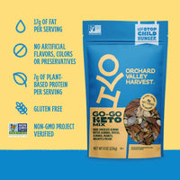Orchard Valley Harvest Go-Go Keto Mix, 1 Pack (8oz), Dark Chocolate Almonds, Peanuts, Walnuts, And Pecans, Low Carb, Gluten Free, Non-GMO, 7g Of Plant Based Protein Per Serving