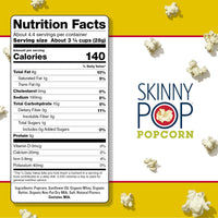 SkinnyPop Butter Popcorn, Gluten Free, Non-GMO, Healthy Popcorn Snacks, Easter Snacks, Skinny Pop, 4.4oz Grocery Size Bag