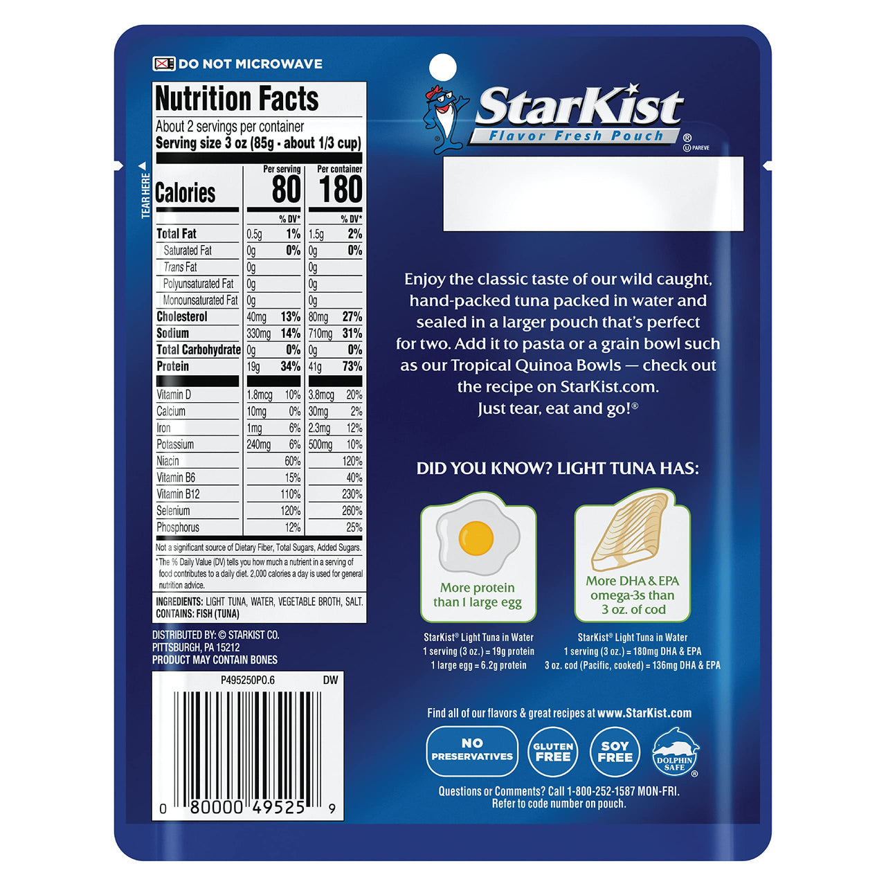 StarKist Chunk Light Tuna in Water, 6.4 oz