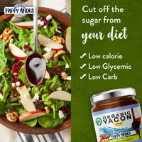 Happy Andes Organic Yacon Syrup oz. 100 Vegan Raw LowCalorie Peruvian Sweetener Sugar Substitute for Blood Glucose Control Healthy GlutenFree NonGMO Natural Prebiotic Superfood, honey, 7.17 Fl Oz