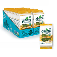 gimMe - Toasted Sesame - 12 Count - Organic Roasted Seaweed Sheets - Keto, Vegan, Gluten Free - Great Source of Iodine & Omega 3s - Healthy On-The-Go Snack for Kids & Adults