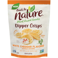 Back To Nature Non-Gmo Dipper Crisps, White Cheddar, 3.2 Ounce