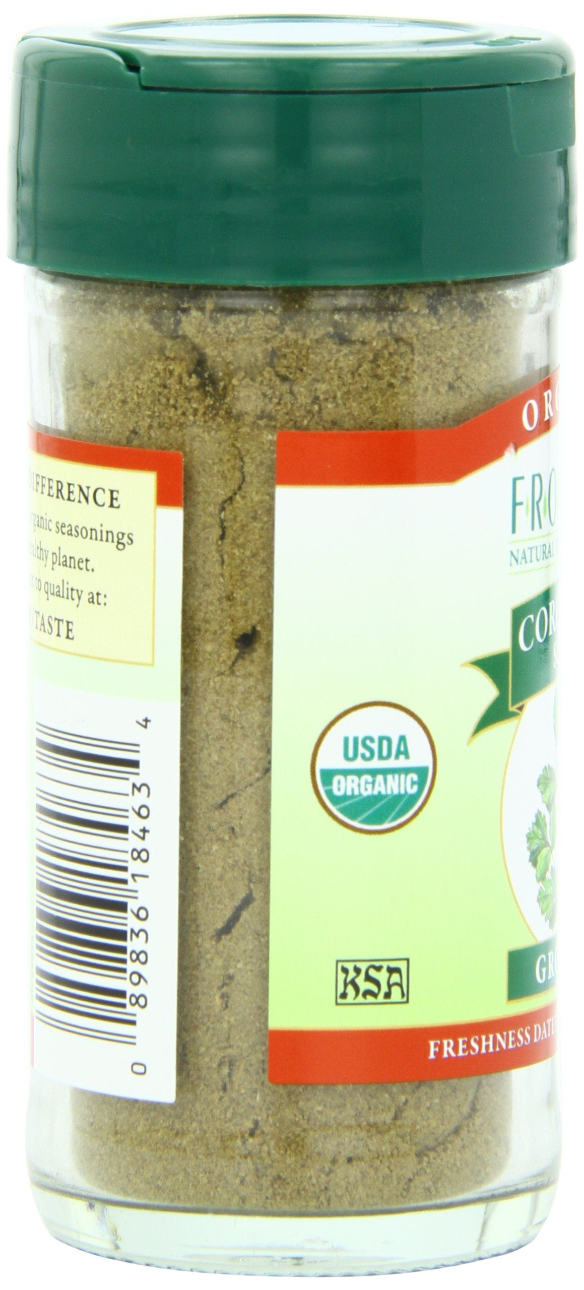 Frontier Natural Products Coriander Seed, Og, Ground, 1.66-Ounce