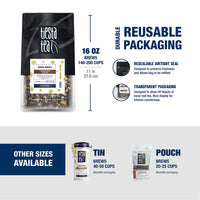 Tiesta Tea - Cocoa Mocha, Loose Leaf Tiramisu Coffee Black Tea, High Caffeine, Hot & Iced Tea, 16 oz Bulk Bag - 200 Cups, Natural Flavored, Black Tea Loose Leaf Blend