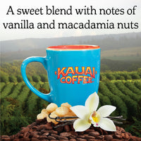 Kauai Whole Bean Coffee, Vanilla Macadamia Nut - Arabica Coffee From Hawaiis Largest Grower, Smooth, Delicious Flavor and Amazing Aroma - 24 Ounce