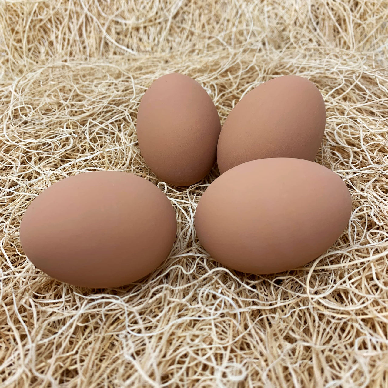 Pecking order Ceramic Nest Eggs - Brown (4-Pack) (9647)