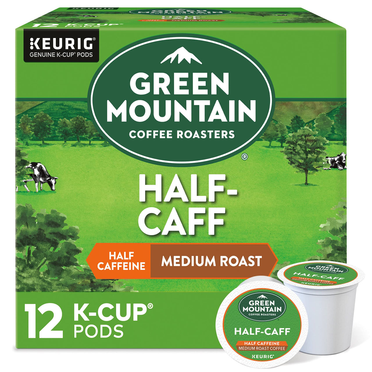 Green Mountain Coffee Half-Caff Keurig K-Cups Coffee, 12 ct