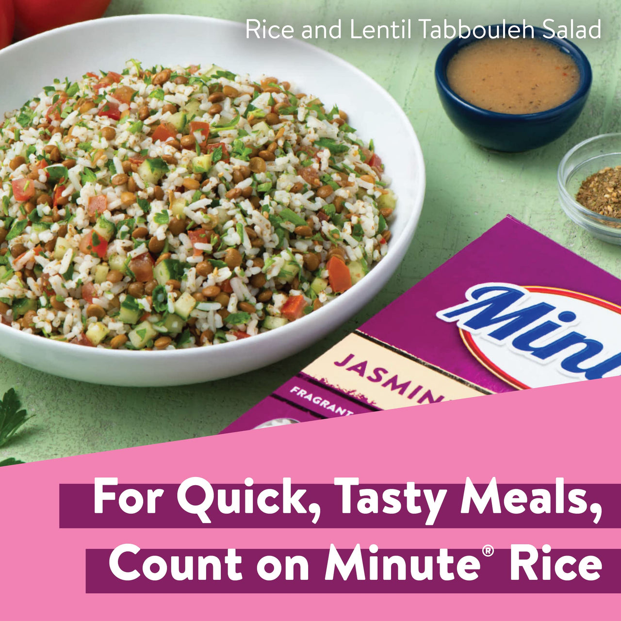 Minute Jasmine Rice, Instant Jasmine Rice for Quick Dinner Meals, 12-Ounce Box