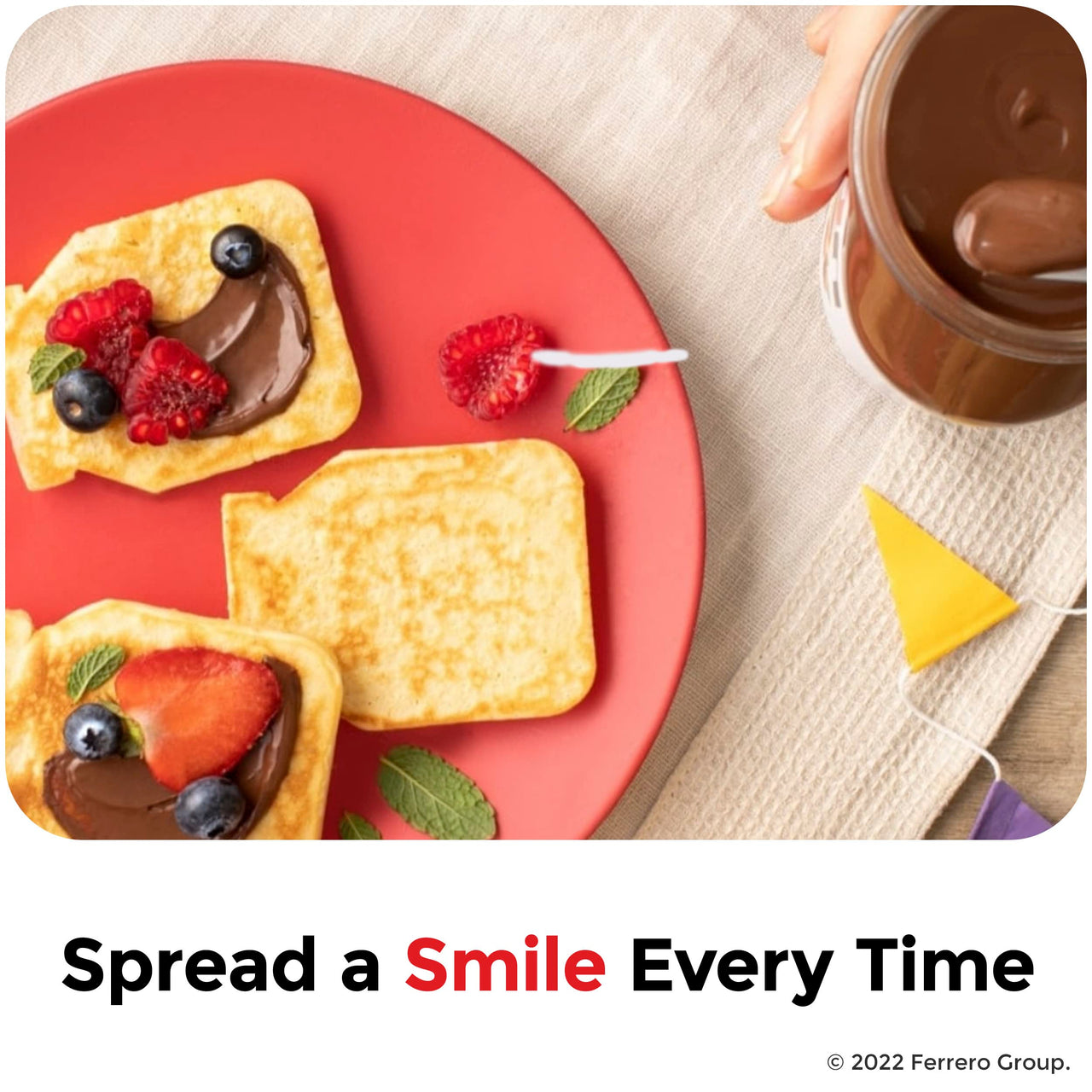 Nutella Hazelnut Spread with Cocoa for Breakfast, Great for Easter Baking, 13 oz Jar