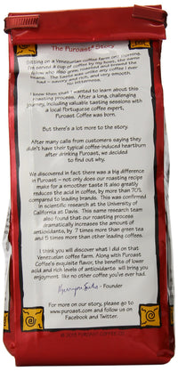 Puroast Low Acid Coffee Ground Organic French Roast, Dark Roast, Certified Low Acid Coffee, pH 5.5+, Gut Health, 12 oz., Higher Antioxidant, Smooth for Espresso, Iced Coffee