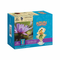 Kauai Coffee Single-Serve Pods, Garden Isle Medium Roast - Arabica Coffee from Hawaiis Largest Coffee Grower, Compatible with Keurig K-Cup Brewers - 20 Count