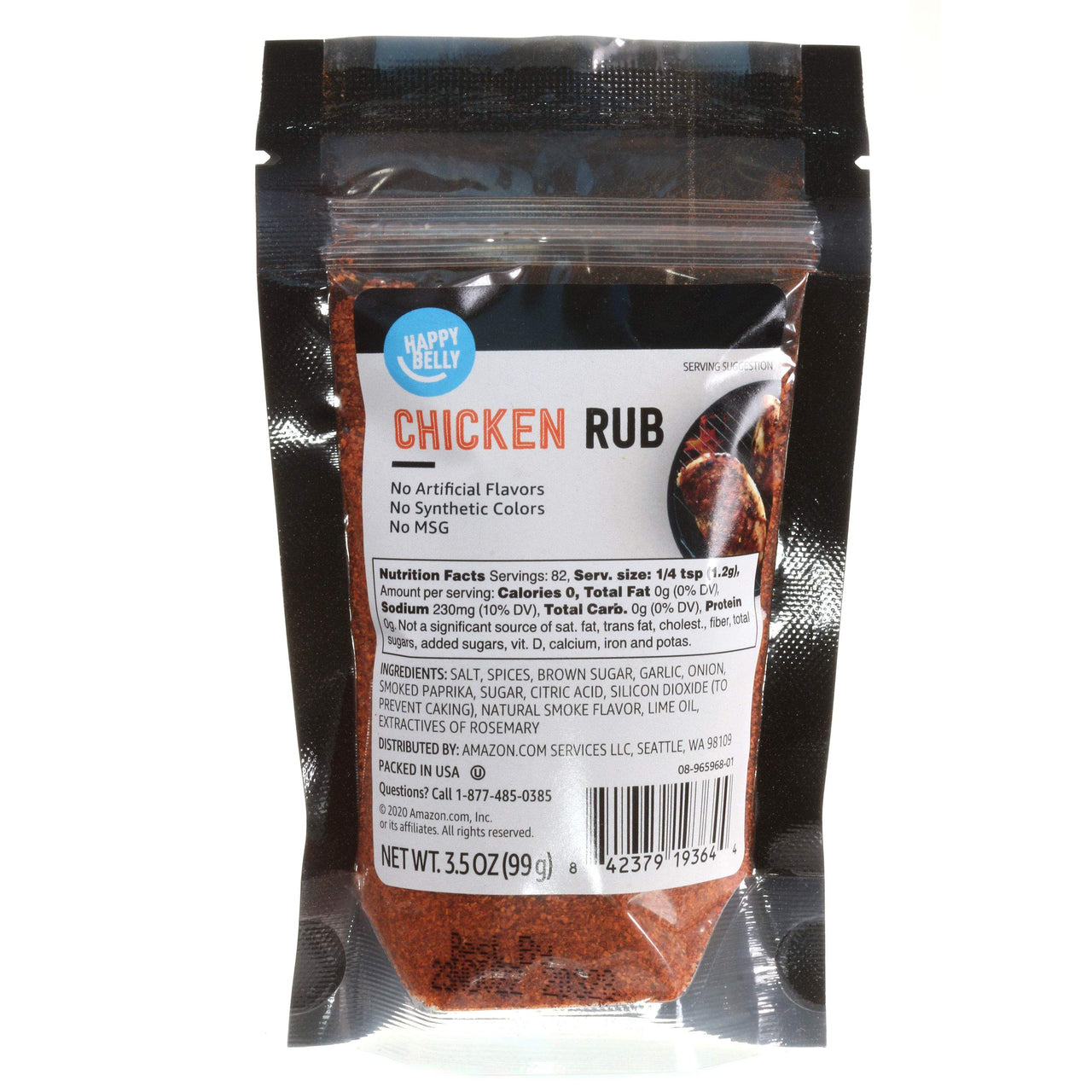 Happy Belly Chicken Rub, 3.5 Ounce