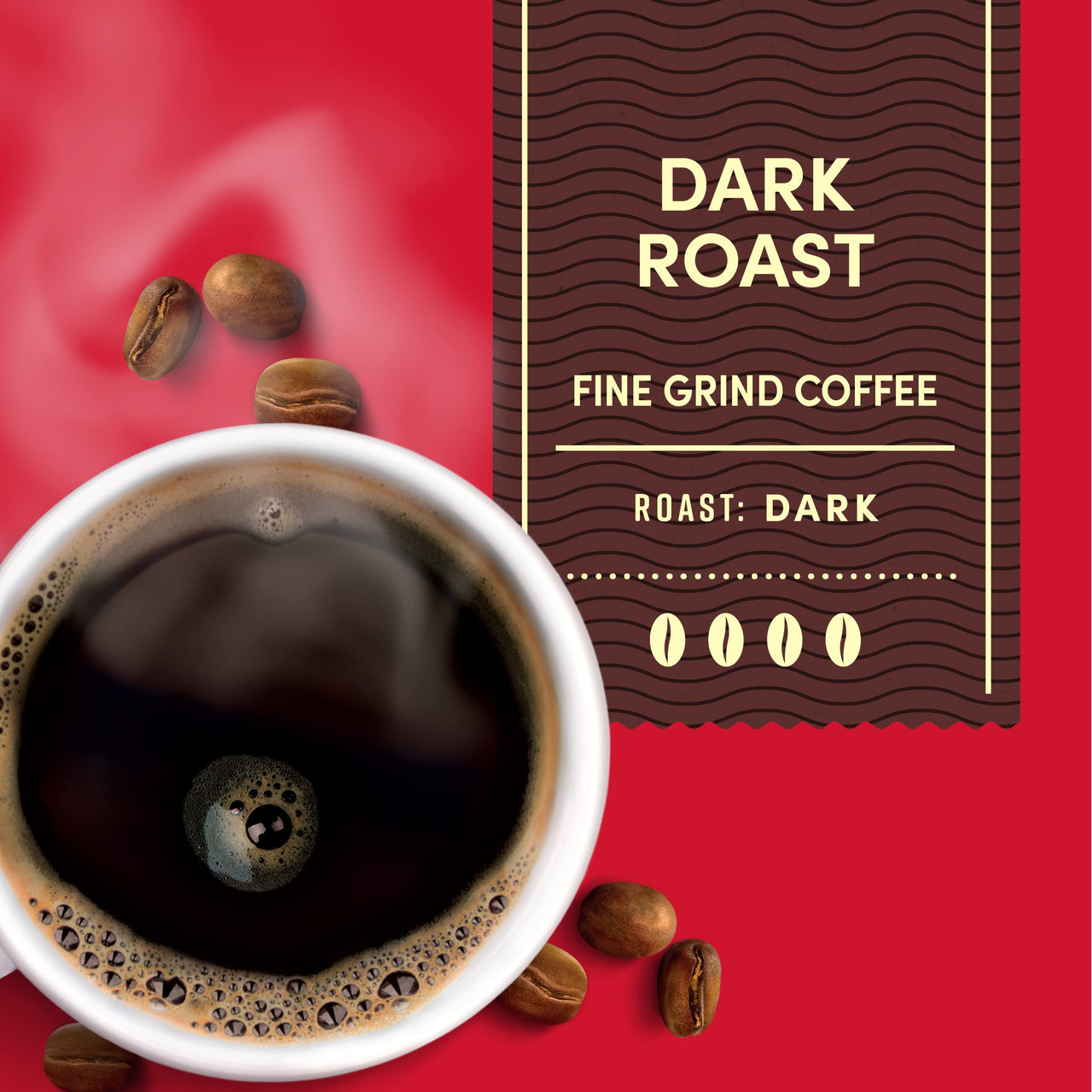 Tim Hortons Dark Roast, Rich Ground Coffee, Perfectly Balanced, Always Smooth, Made with 100% Arabica Beans, 12 Ounce Bag