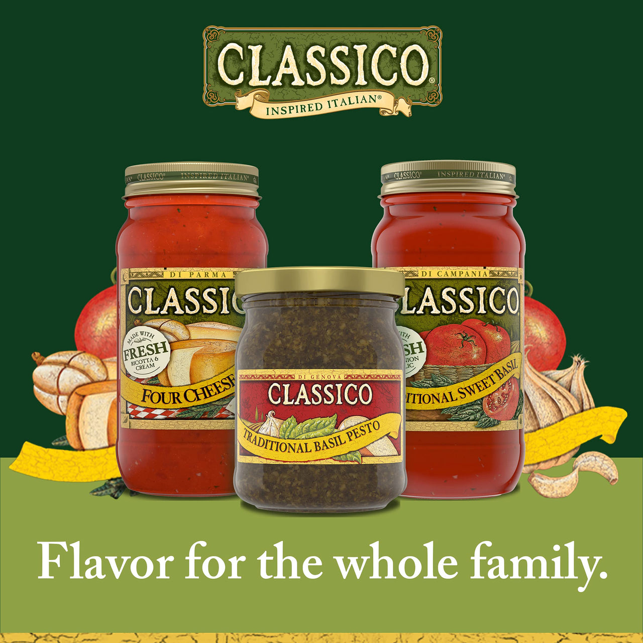 Classico Signature Recipes Traditional Basil Pesto Sauce & Spread (8.1 oz Jar)