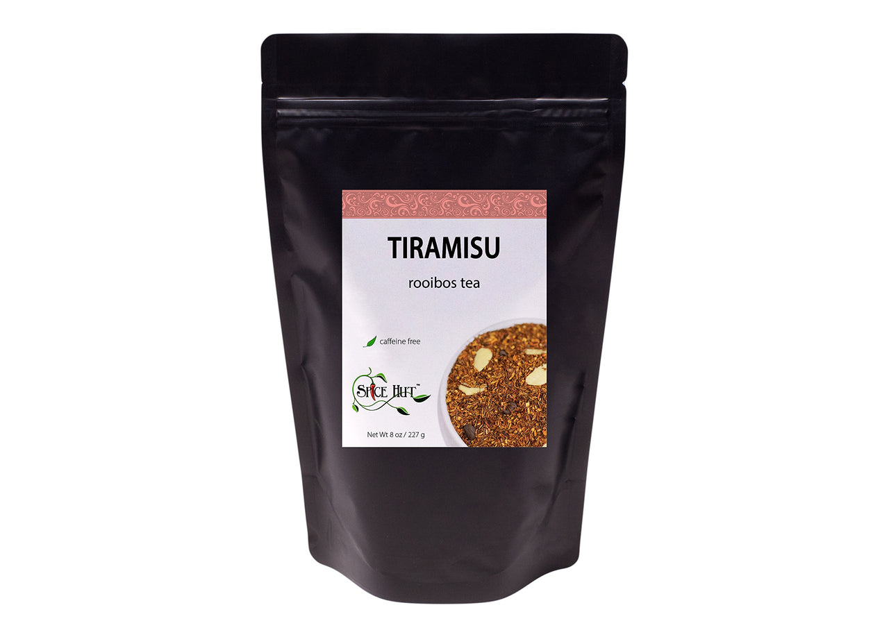 Tiramisu Rooibos, Loose Leaf Rooibos Tea, 100% Caffeine-Free, Hot & Iced, High Antioxidants, Dessert Tea | 8oz Bulk Tea, 80-100 Cups, Herbal African Redbush Tea | The Spice Hut, First Sip of Tea