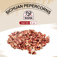 52USA Szechuan Peppercorns(8OZ), Sichuan Red Peppercorns, Tingly Numbness Whole Szechuan Peppercorns, Key Ingredients for Mapo Tofu and Scihuan Dishes