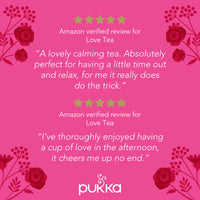 Pukka Organic Tea Bags Gift Set, Love Herbal Tea with Chamomile, Rose and Lavender, 20 Count (Pack of 3) 60 Tea Bags