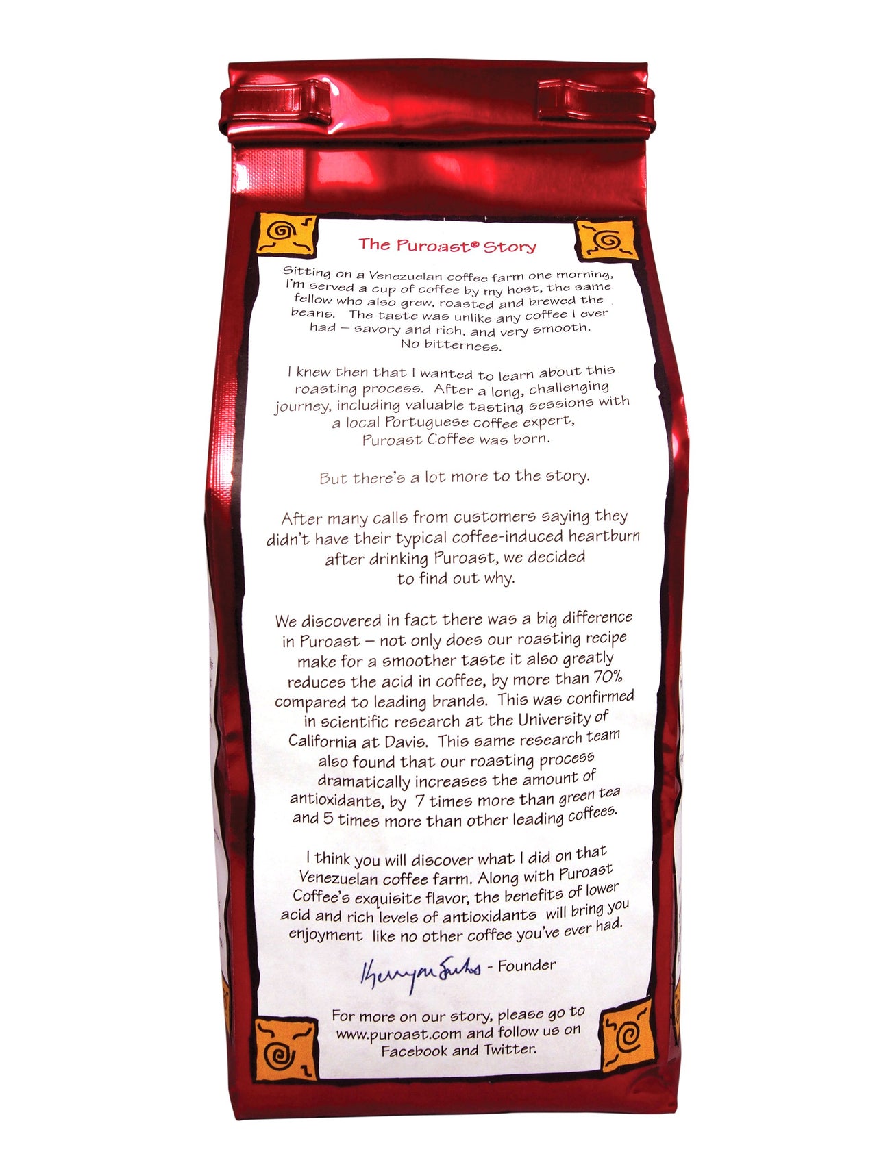 Puroast Low Acid Ground Coffee, Premium, Mocha Java, 0.75 lb