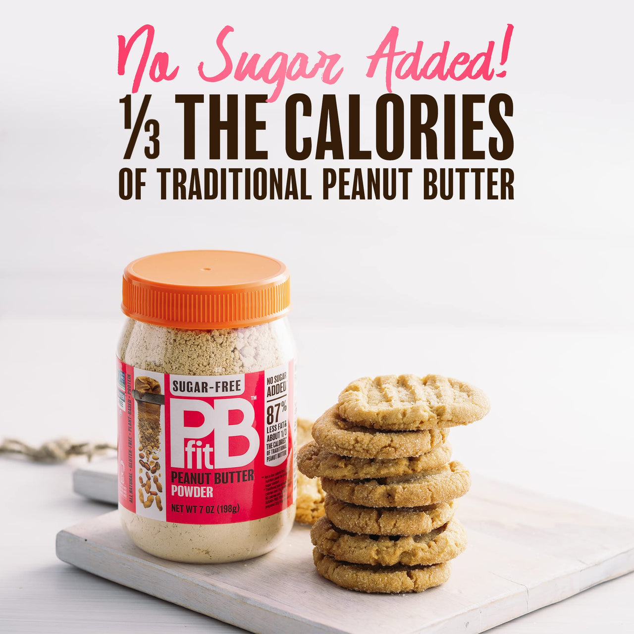PBfit Sugar-Free Peanut Butter Powder, Powdered Peanut Spread From Real Roasted Pressed Peanuts, No sugar added, 7 Ounce