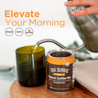 Organic Instant Coffee Powder by Four Sigmatic | Arabica Instant Coffee with Lion's  Mane, Chaga and Rhodiola | Mushroom Coffee Instant Mix for Better Focus and Immune Support | 30 Serving Canister