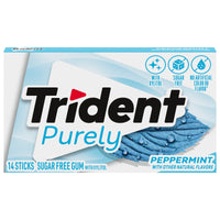 Trident Purely Peppermint Sugar Free Gum, 12 Packs of 14 Pieces (168 Total Pieces)