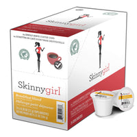 Skinnygirl Coffee Pods, Breakfast Blend, Single Serve Coffee for Keurig K Cups Machines, Hot or Iced Coffee, Light Roast Coffee in Recyclable Pods, 24 Count