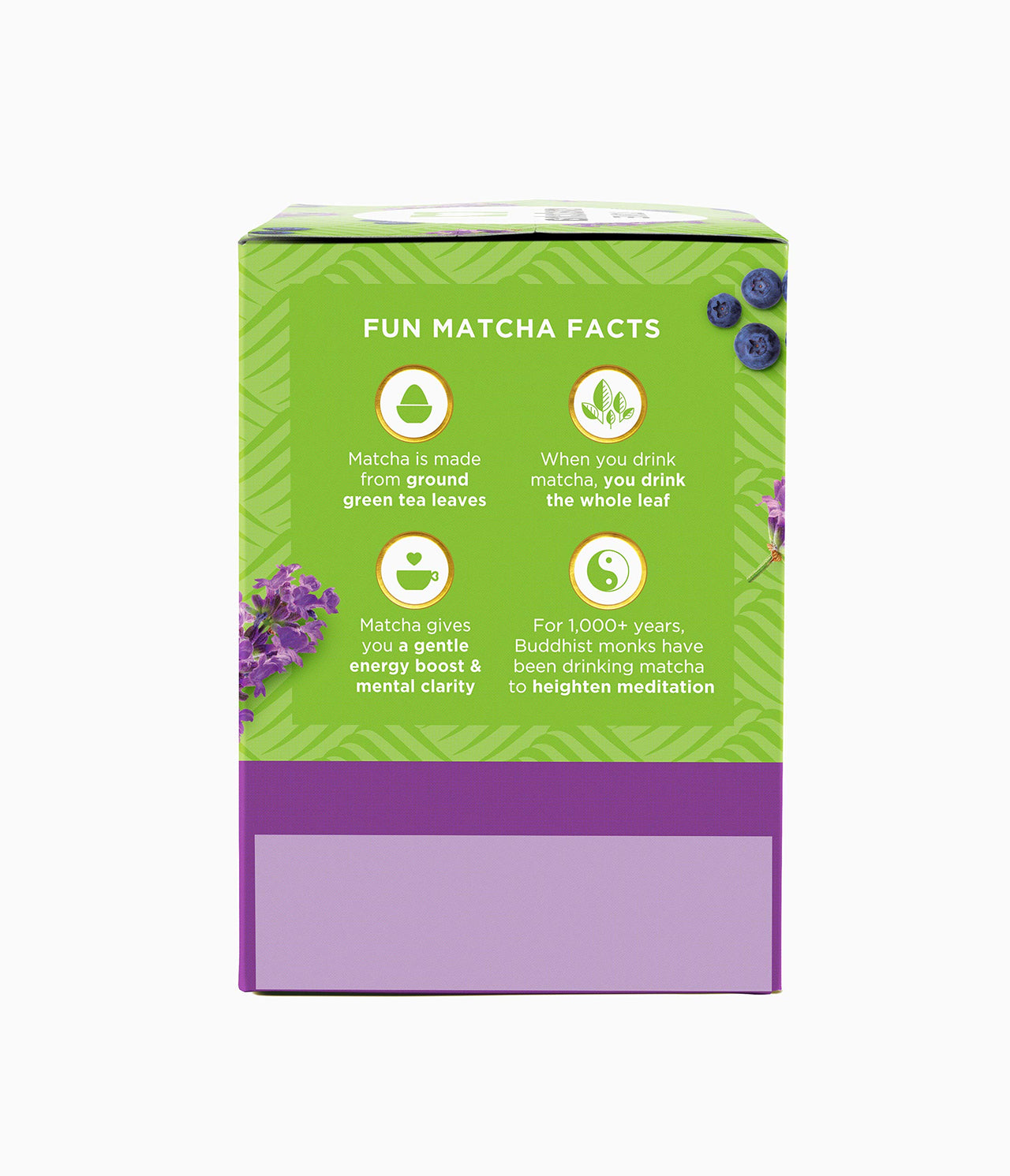 Matcha Love Japanese Matcha + Blueberry + Lavender, 60 Premium Tea Bags