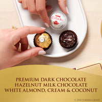 Ferrero Collection Premium Gourmet Assorted Hazelnut Milk Chocolate, Dark Chocolate and Coconut, A Great Easter Gift, 4.6 oz, 12 Count