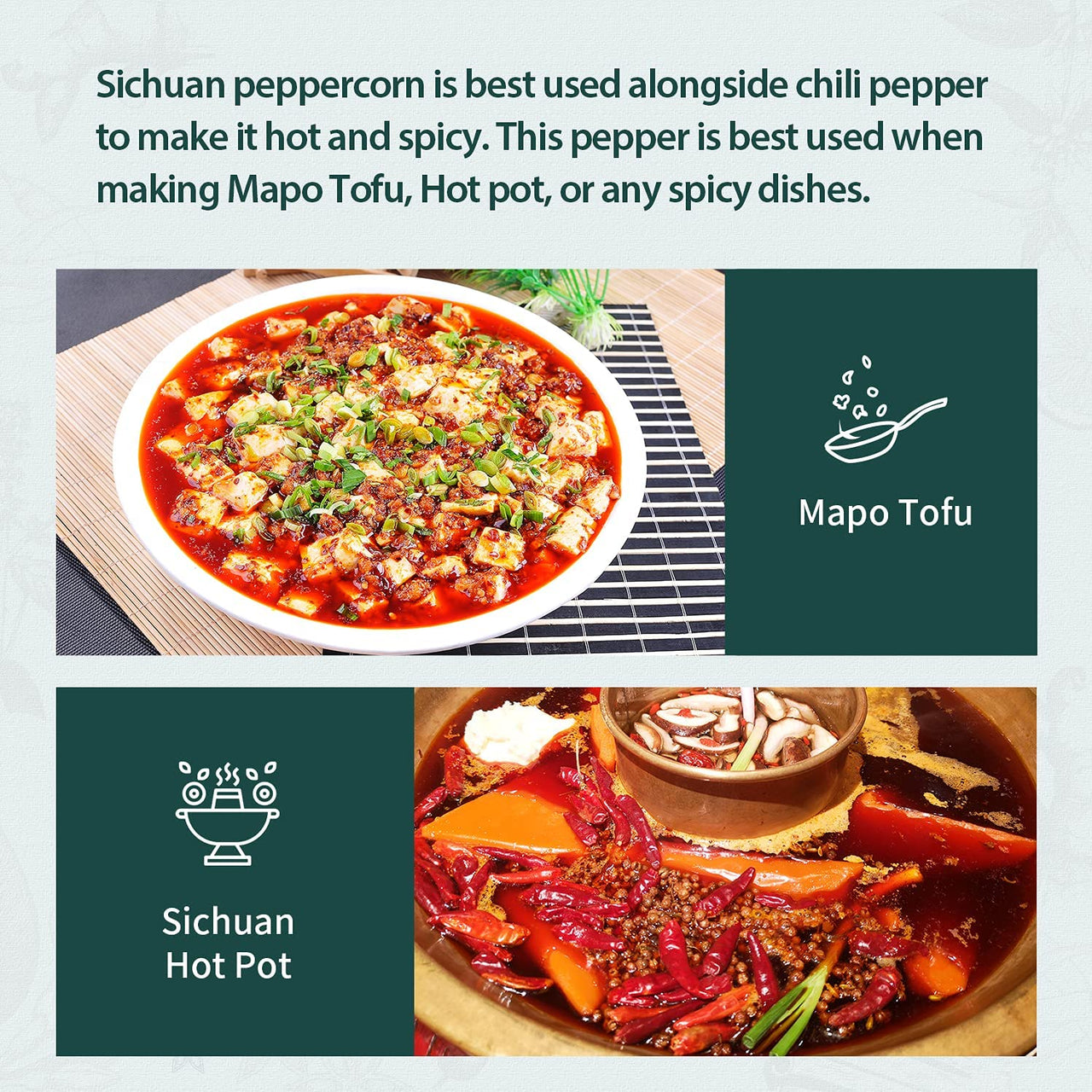 Soeos Sichuan Peppercorns, 4oz(113g), Authentic Szechuan Red Peppercorn, Numbing and Tingle Effect, Less Seeds, Strong Flavor, Essential for Mapo Tofu, Kung Pao Chicken and Asine Cusine