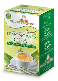 Nature's  Guru Instant Lemongrass Chai Tea Drink Mix Unsweetened 10 Count Single Serve On-the-Go Drink Packets
