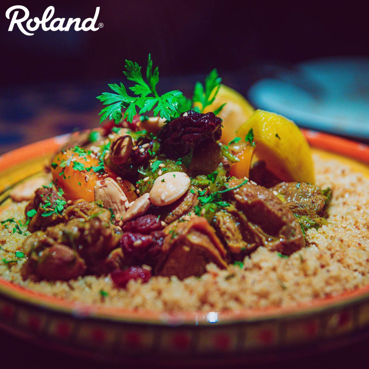 Roland Foods Roasted Garlic Whole Wheat Israeli Couscous, Sourced in the USA, 6.3-Ounce Pouch