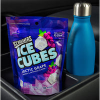 ICE BREAKERS ICE CUBES ARCTIC GRAPE Fruity, Made with Xylitol, Sugar Free Chewing Gum Pouch, 8.11 oz (100 Pieces)