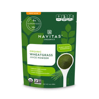 Navitas Organics Wheatgrass Juice Powder, 1 oz. Bag, 56 Servings  Organic, Non-GMO, Freeze-Dried, Gluten-Free