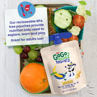 GoGo squeeZ yogurtZ Banana, 3 oz. (4 Pouches) - Kids Snacks Made from Real Yogurt & Fruit - Pantry Friendly Snack, No Fridge Needed - No Preservatives - Kosher Certified - Gluten Free Snacks for Kids