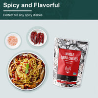 Soeos Whole Dried Chilies 4 oz, Mild Spicy Chili Peppers, Red Chili Pepper, Natural, Premium and Dry Sichuan Chile Peppers, Sichuan Pepper, Dried Peppers  Great for Mexican Recipes