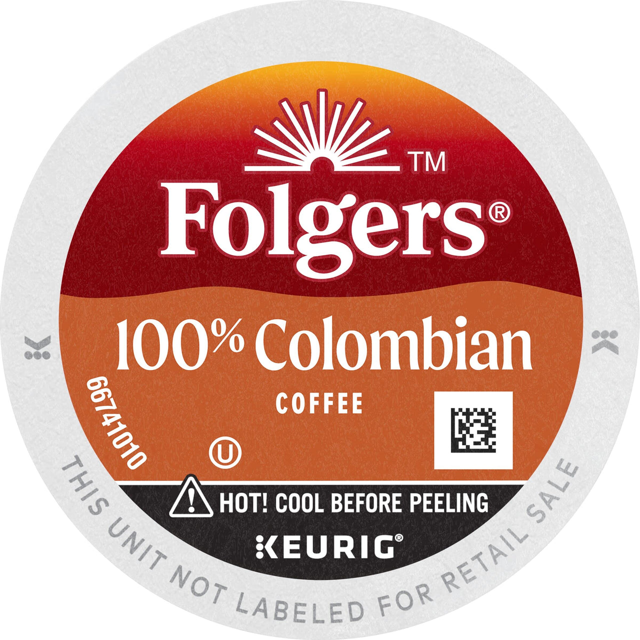 Folgers 100% Colombian Medium Roast Coffee, 12 Keurig K-Cup Pods