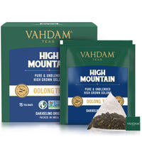 VAHDAM, Himalayan Oolong Tea Leaves, 15 Tea Bags, Long Leaf Pyramid Oolong Tea Bags, Oolong Tea, 100% Natural Oolong Tea Loose Leaf, Detox Tea, Packed at Source