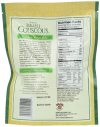 Roland Foods Garden Vegetable Whole Wheat Israeli Couscous, Sourced in the USA, 6.3-Ounce Pouch