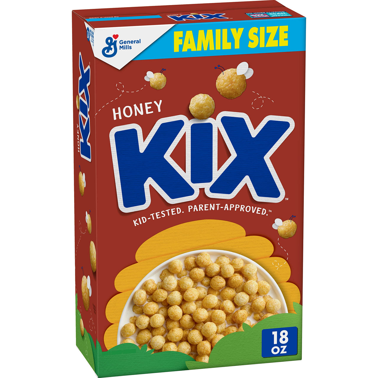 Honey Kix, Whole Grain Cereal, Crispy Corn Puffs, 18 oz