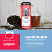 Tiesta Tea - Earl Grey de la Crme, Loose Leaf Creamy Earl Grey Black Tea, High Caffeine, Hot & Iced Tea, 4 oz Tin - 50 Cups, Natural Flavored, Unsweetened, Black Tea Loose Leaf