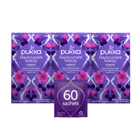 Pukka Organic Tea Bags, Blackcurrant Beauty Herbal Tea with Rosehip, Perfect for Inner Glow, 20 Count (Pack of 3) 60 Tea Bags
