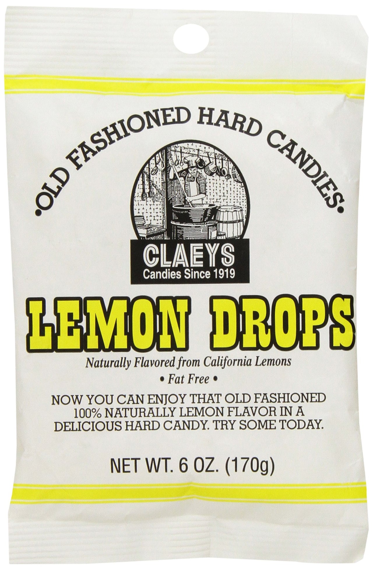 Claey's  Old Fashioned Hard Candy Lemon, 6 Ounce