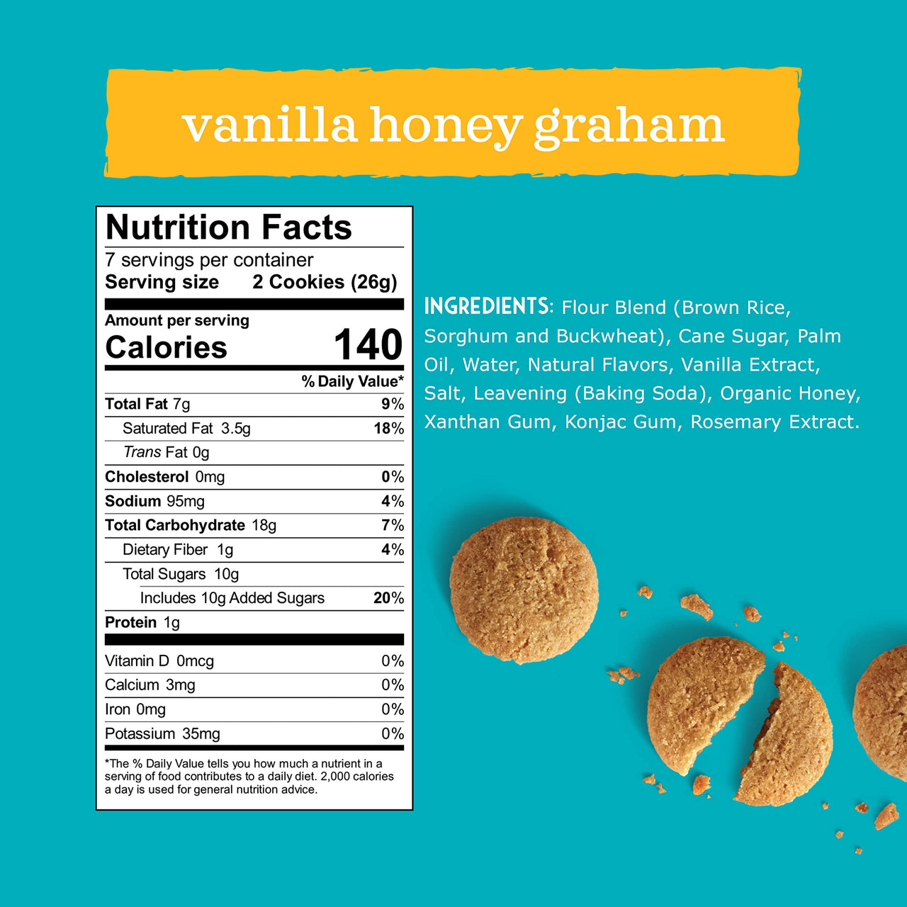Enjoy Life Crunchy Vanilla Honey Graham Cookies, Nut Free Cookies, Soy Free, Dairy Free, Gluten Free, Non GMO, 6 Boxes